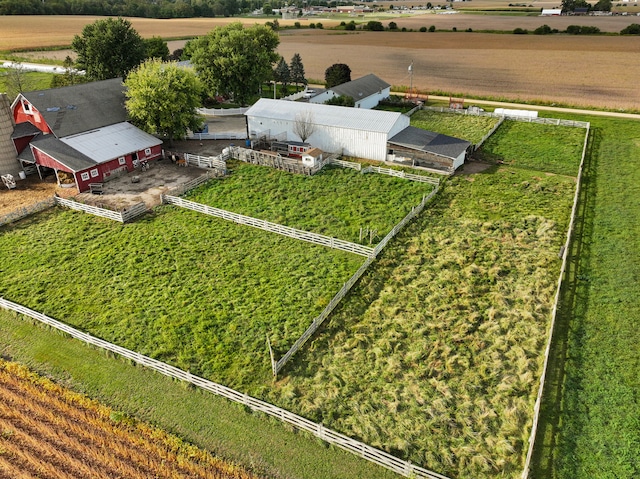 drone / aerial view featuring a rural view