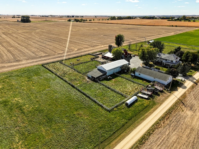 aerial view featuring a rural view