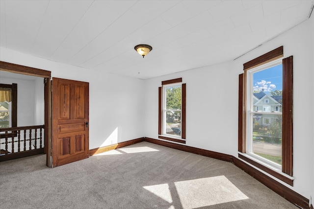 view of carpeted spare room