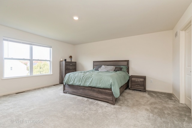 view of carpeted bedroom