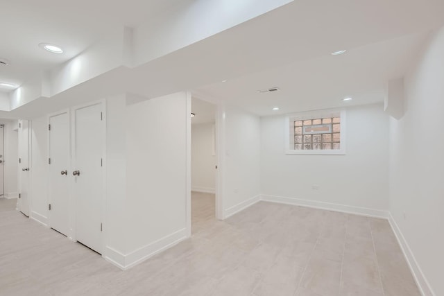 8513 S Maryland Ave, Chicago, IL 60619 - basement with visible vents, baseboards, and recessed lighting