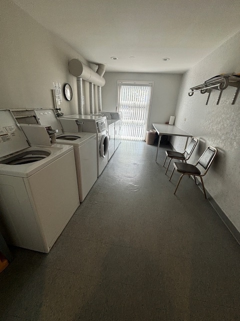 laundry area featuring washer and dryer