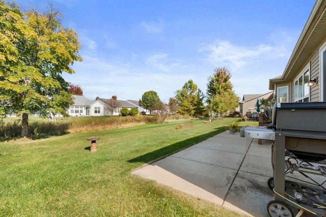 view of yard with a patio