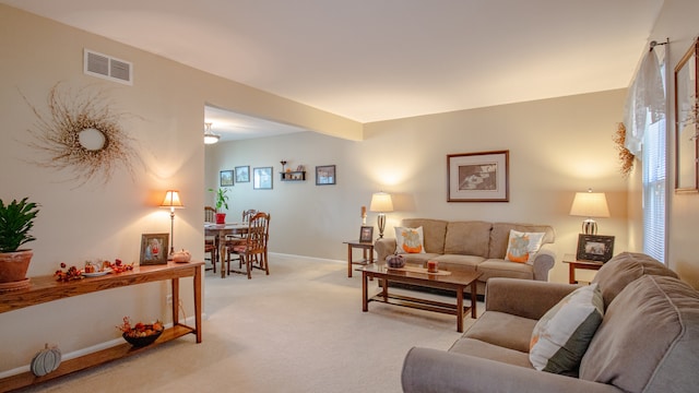 view of carpeted living room