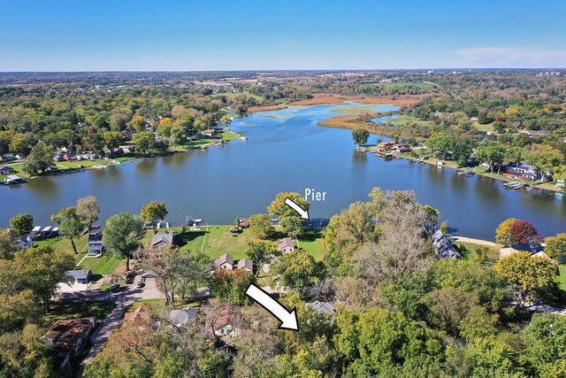 3012 Oakwood Ave, Mchenry, IL 60051 - drone / aerial view featuring a water view