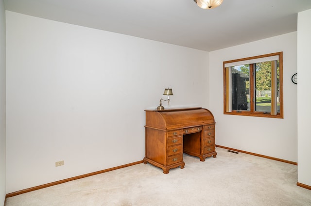 view of carpeted office