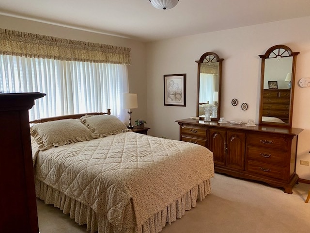 view of carpeted bedroom