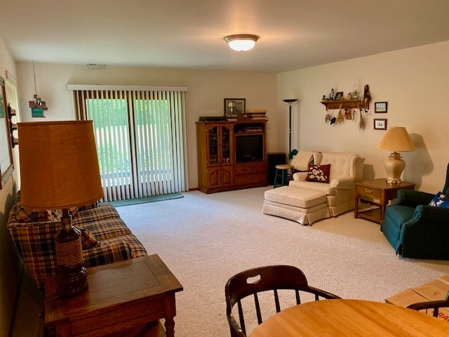 view of carpeted living room