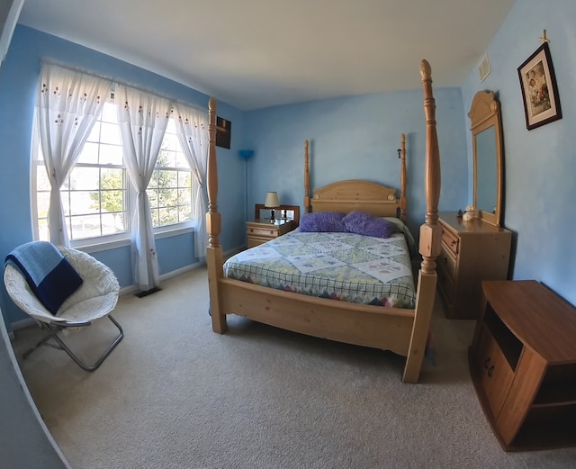 view of carpeted bedroom