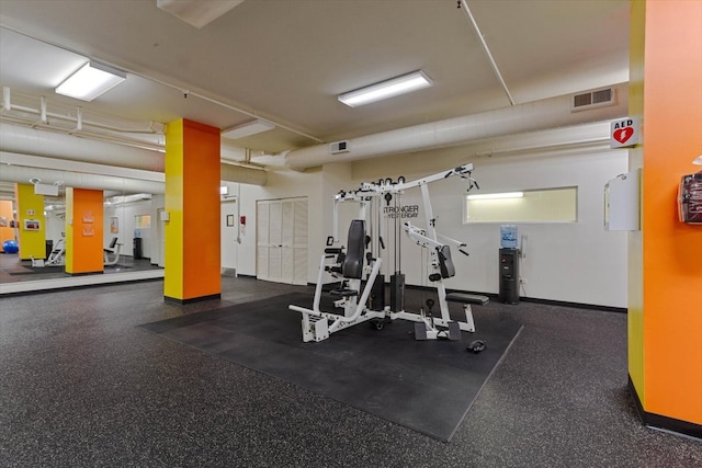 view of workout area