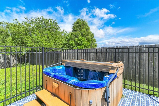 2501 Woodridge Pl, Champaign, IL 61822 - view of patio featuring a hot tub