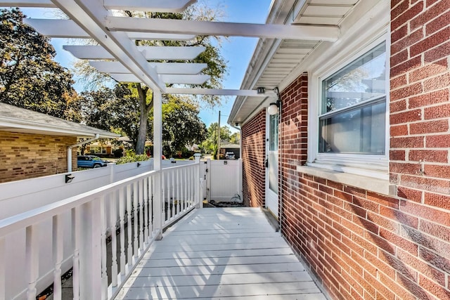 exterior space with a pergola