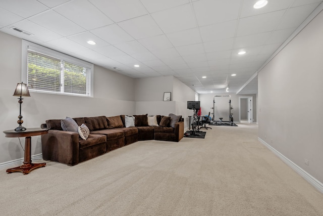 view of carpeted living room