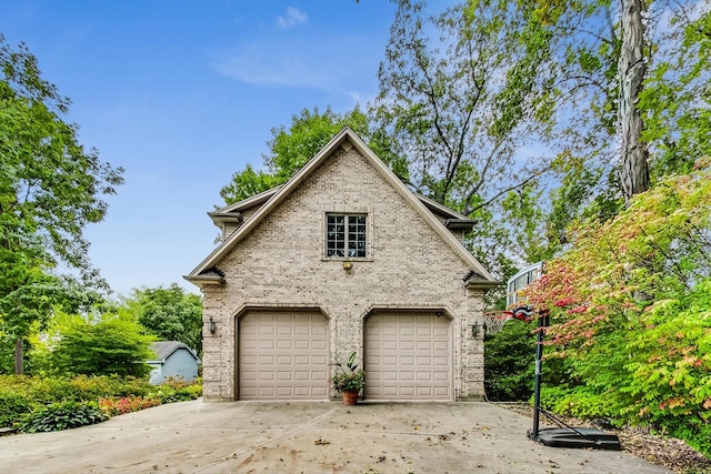 view of home's exterior with a garage