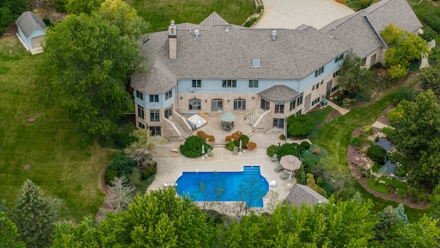 birds eye view of property