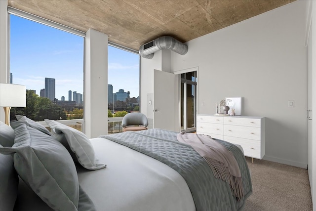 bedroom with carpet flooring