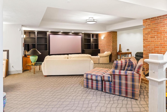 living room with light colored carpet