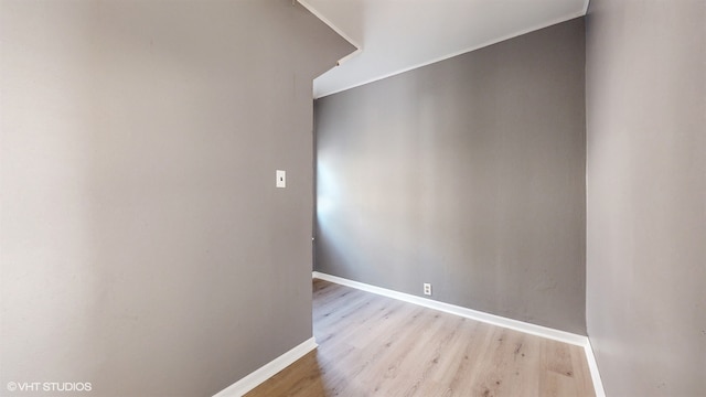 empty room featuring light wood-type flooring