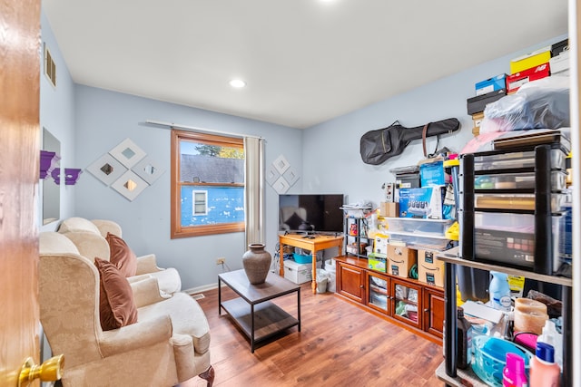 living room featuring hardwood / wood-style floors