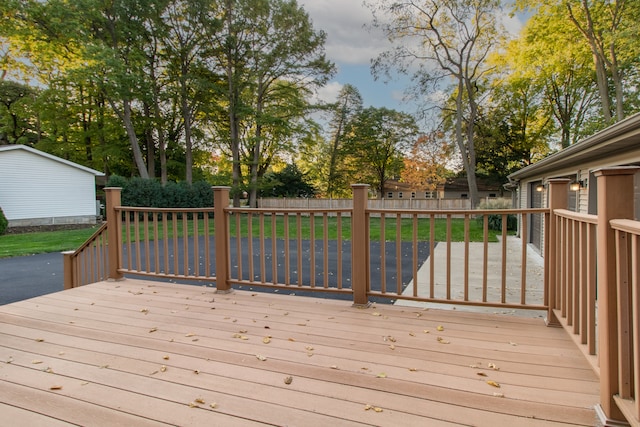 view of wooden deck