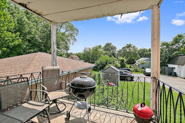 balcony with grilling area