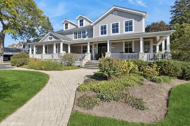 view of front of property with covered porch