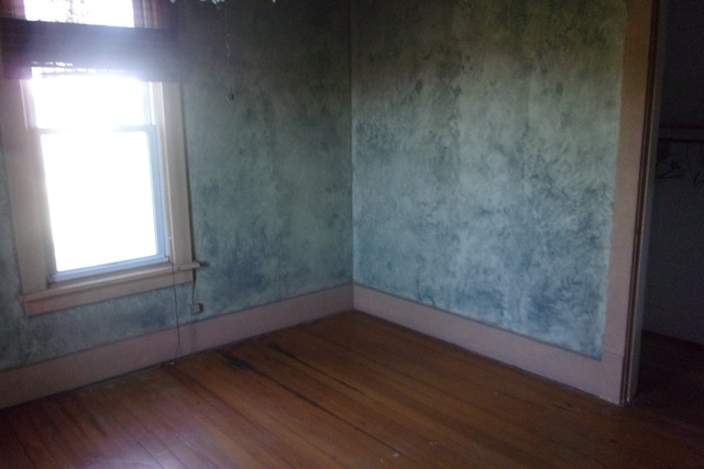 empty room featuring hardwood / wood-style flooring