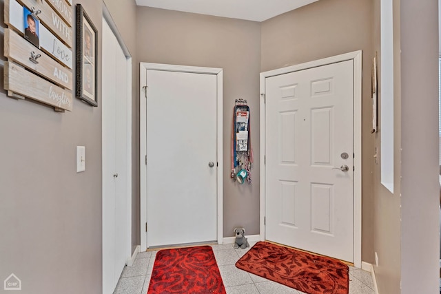 view of tiled entrance foyer