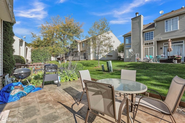 view of patio featuring grilling area