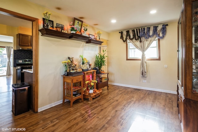 interior space featuring hardwood / wood-style flooring