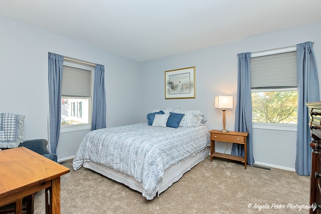 view of carpeted bedroom