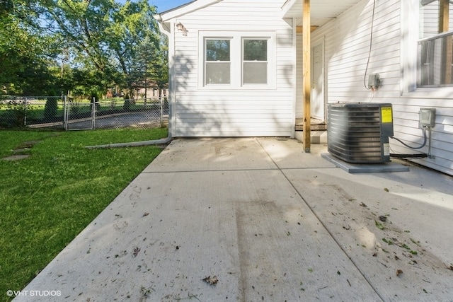 view of patio / terrace featuring central AC unit