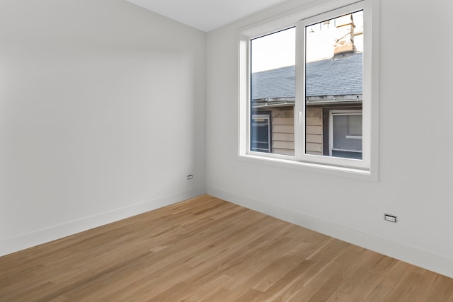 empty room featuring light hardwood / wood-style floors