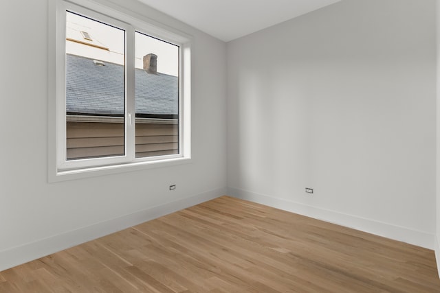 empty room featuring light hardwood / wood-style flooring