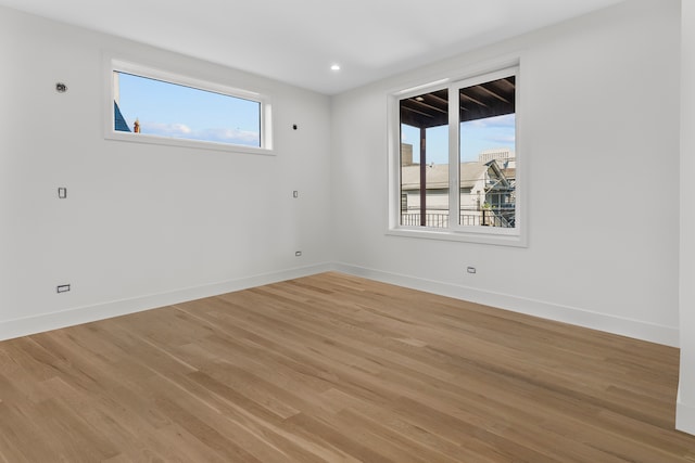 empty room featuring wood-type flooring