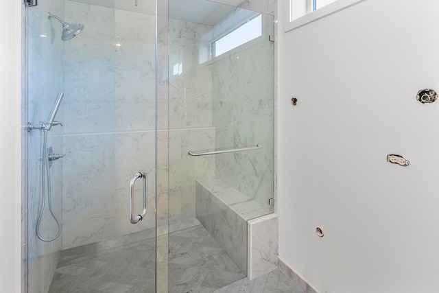 bathroom with walk in shower