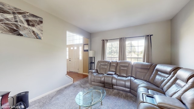 view of carpeted living room