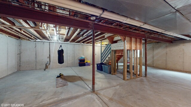 view of basement