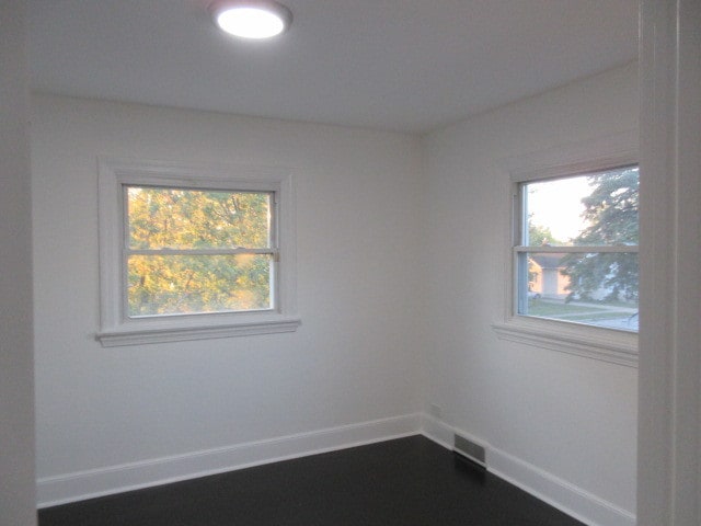 view of spare room