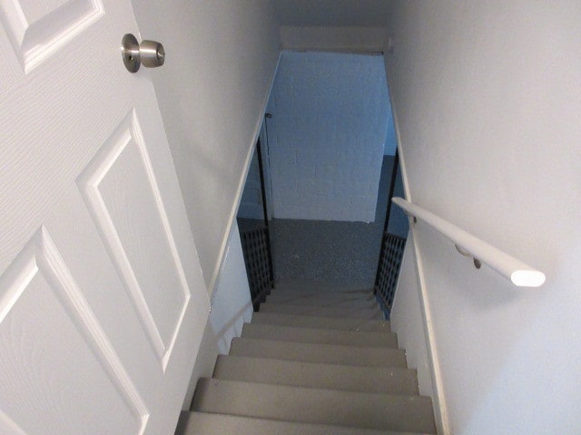 view of stairway