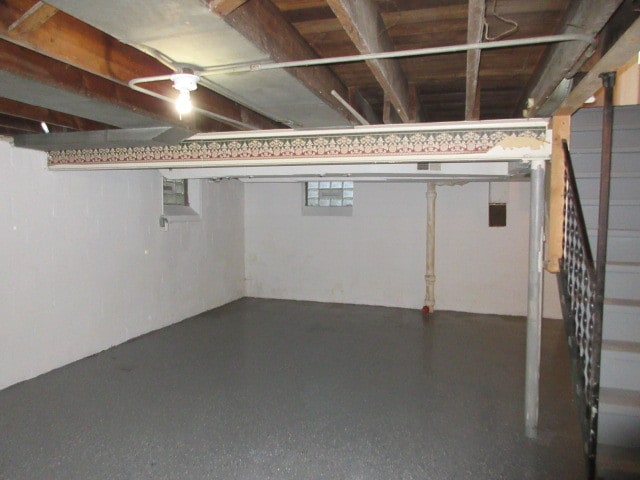 view of basement