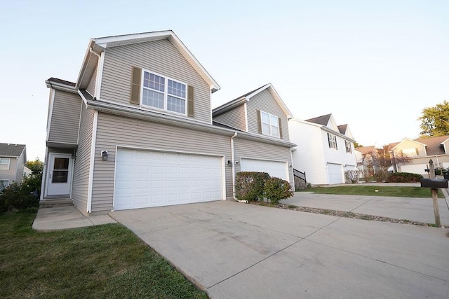 view of front facade featuring a garage