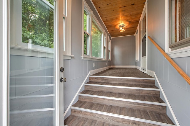 26811 S Kankakee St, Manhattan, IL 60442 - stairs with wood finished floors and wood ceiling