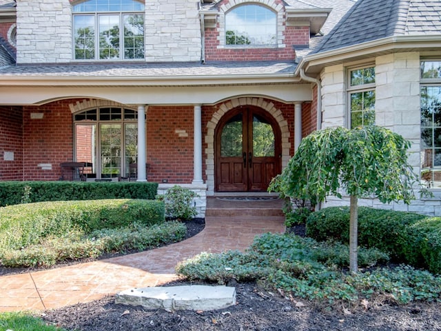 entrance to property with a porch