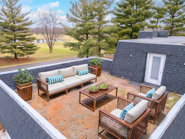 view of patio / terrace with an outdoor hangout area