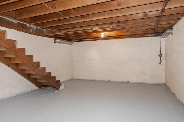 view of basement