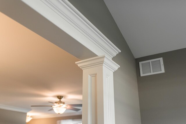 506 Stearn Dr Unit 506, Genoa, IL 60135 - detailed view of decorative columns and a ceiling fan