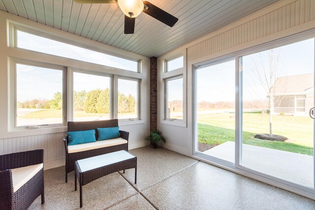 506 Stearn Dr Unit 506, Genoa, IL 60135 - sunroom / solarium featuring ceiling fan