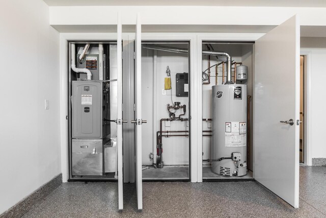 506 Stearn Dr Unit 506, Genoa, IL 60135 - utility room with water heater and heating unit