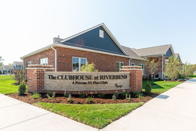 view of community sign